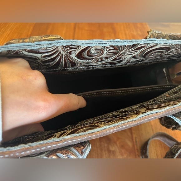 Elegant Brown Patterned Women's Bag - Picture 8 of 14